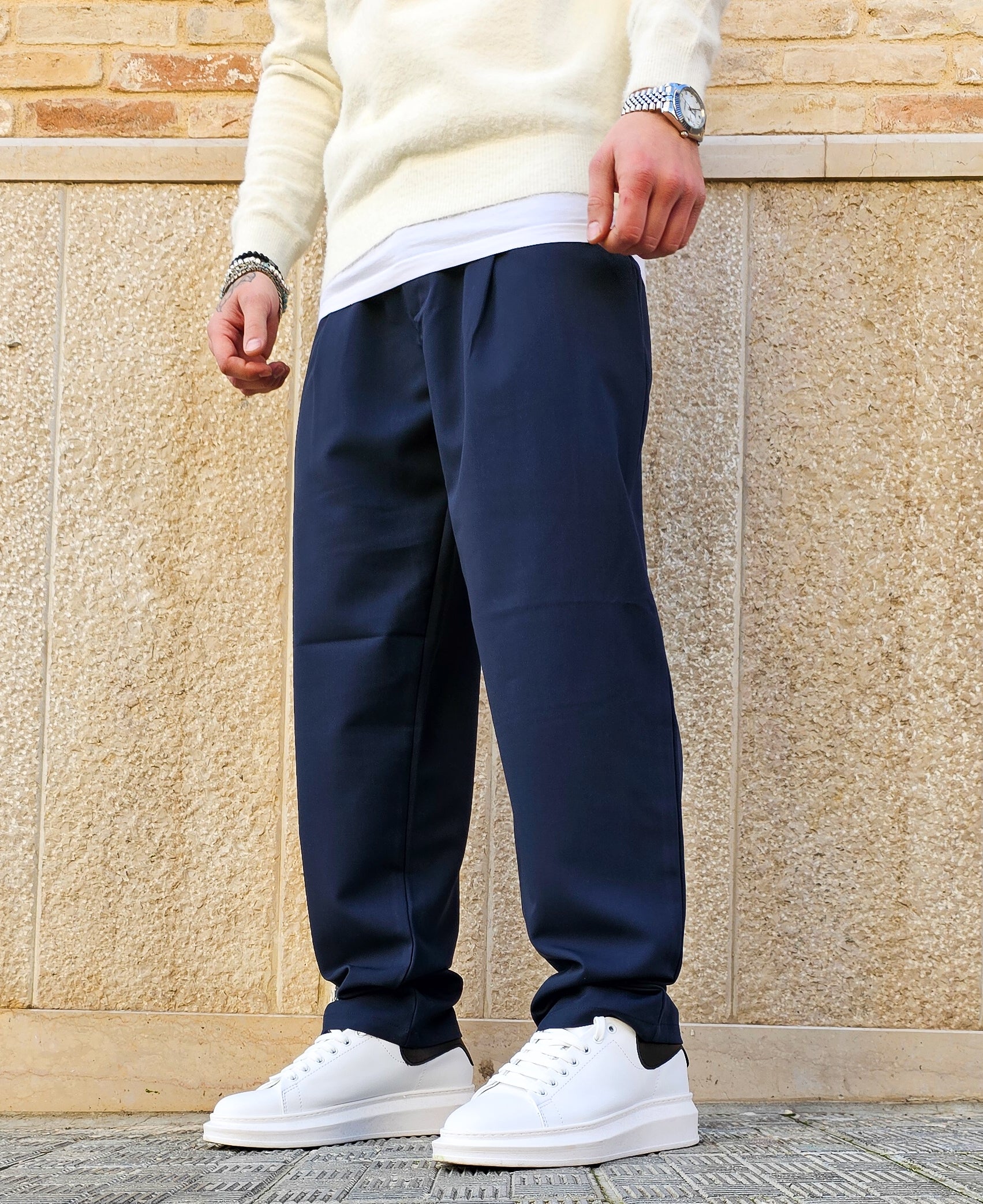 Pantalone Elegante Baggy Fit