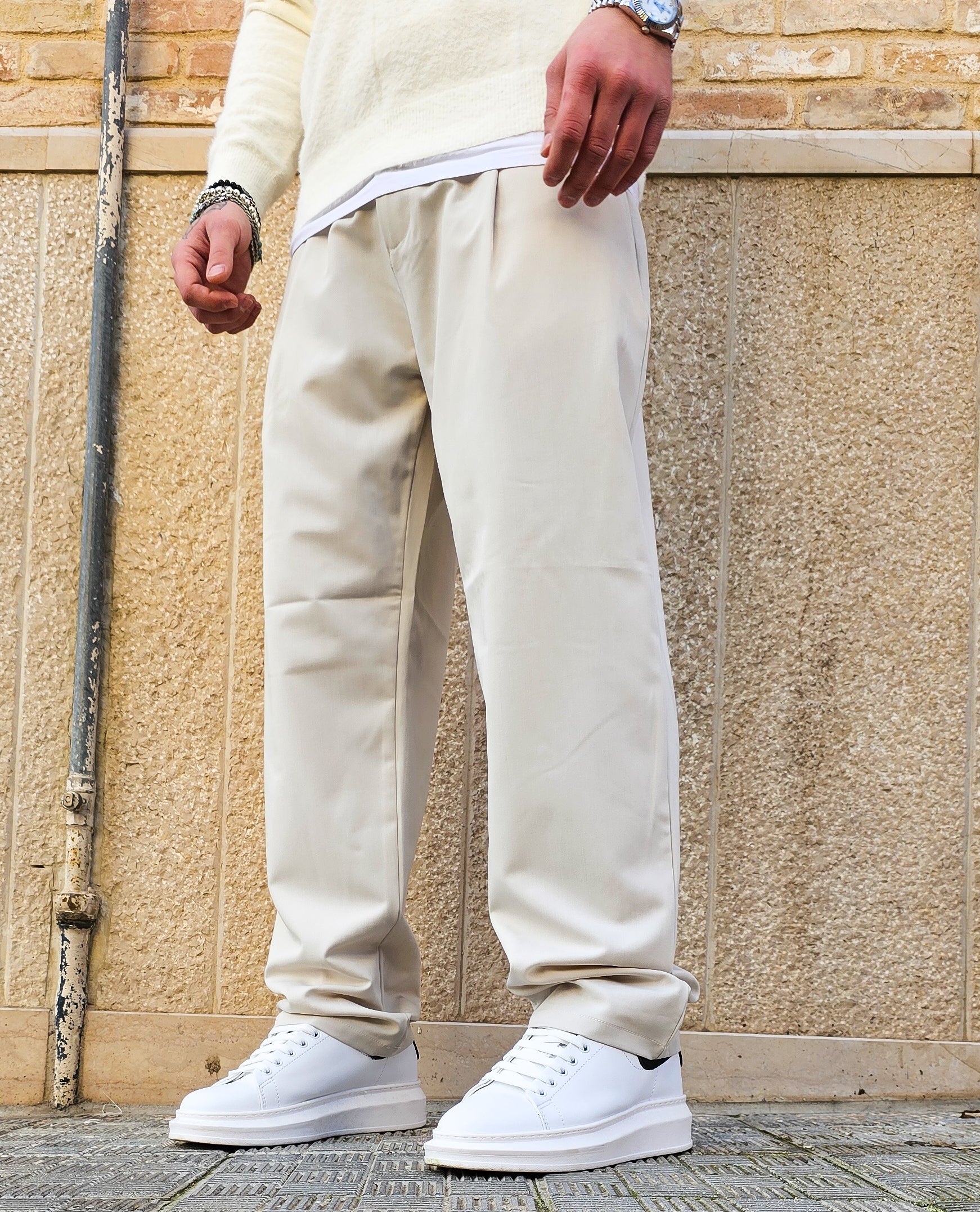 Pantalone Elegante Baggy Fit