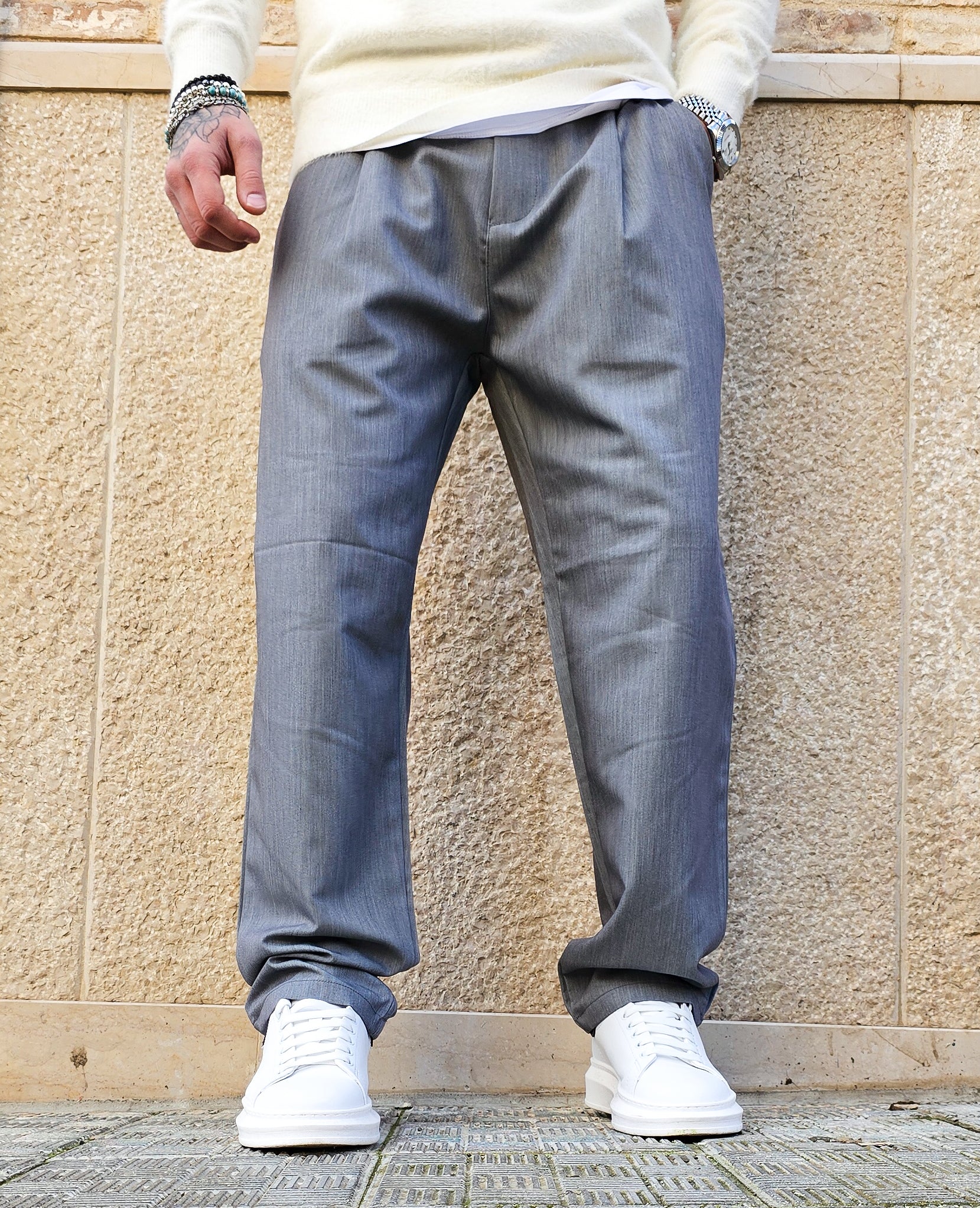 Pantalone Elegante Baggy Fit