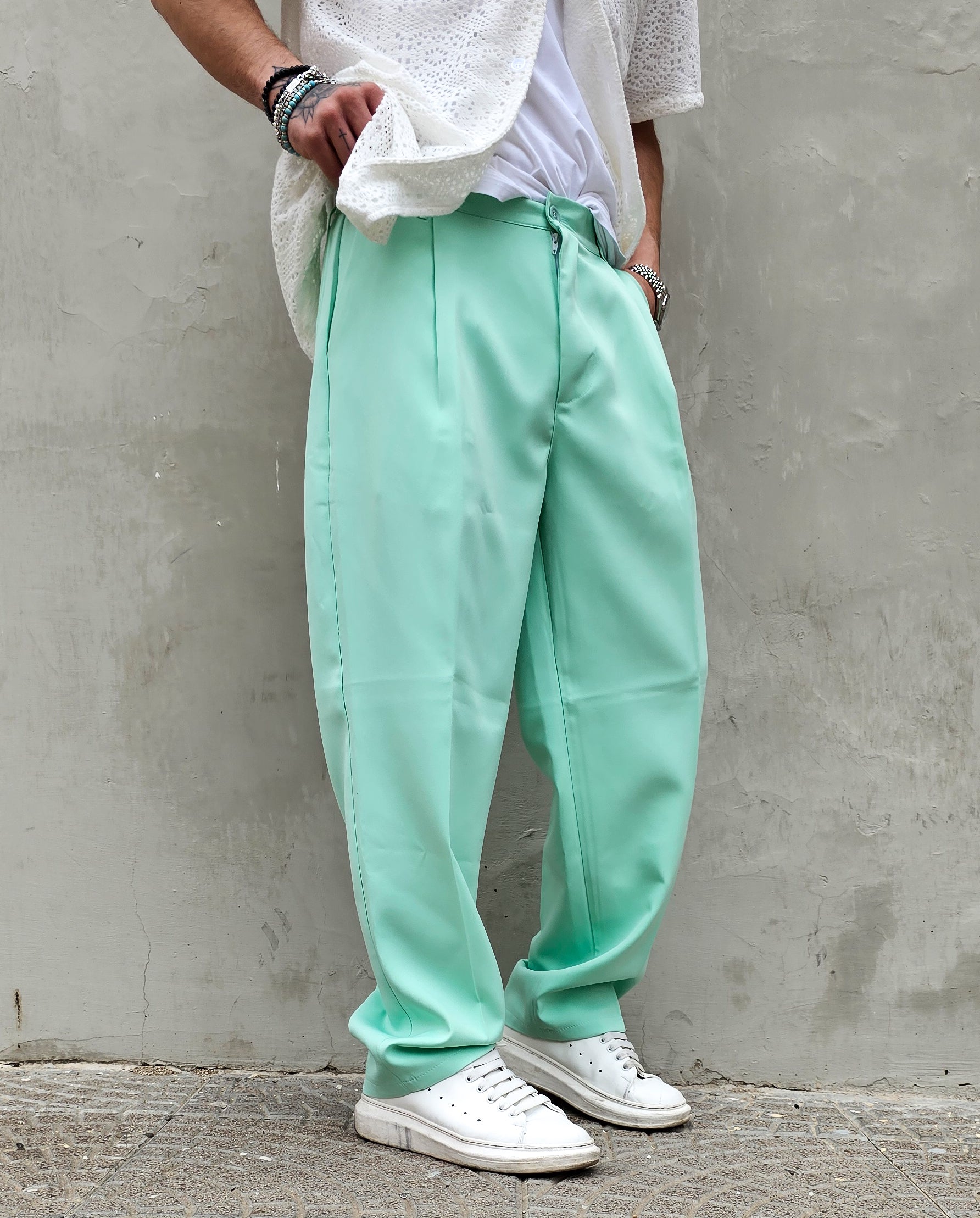 Pantalone Elegante Baggy Fit
