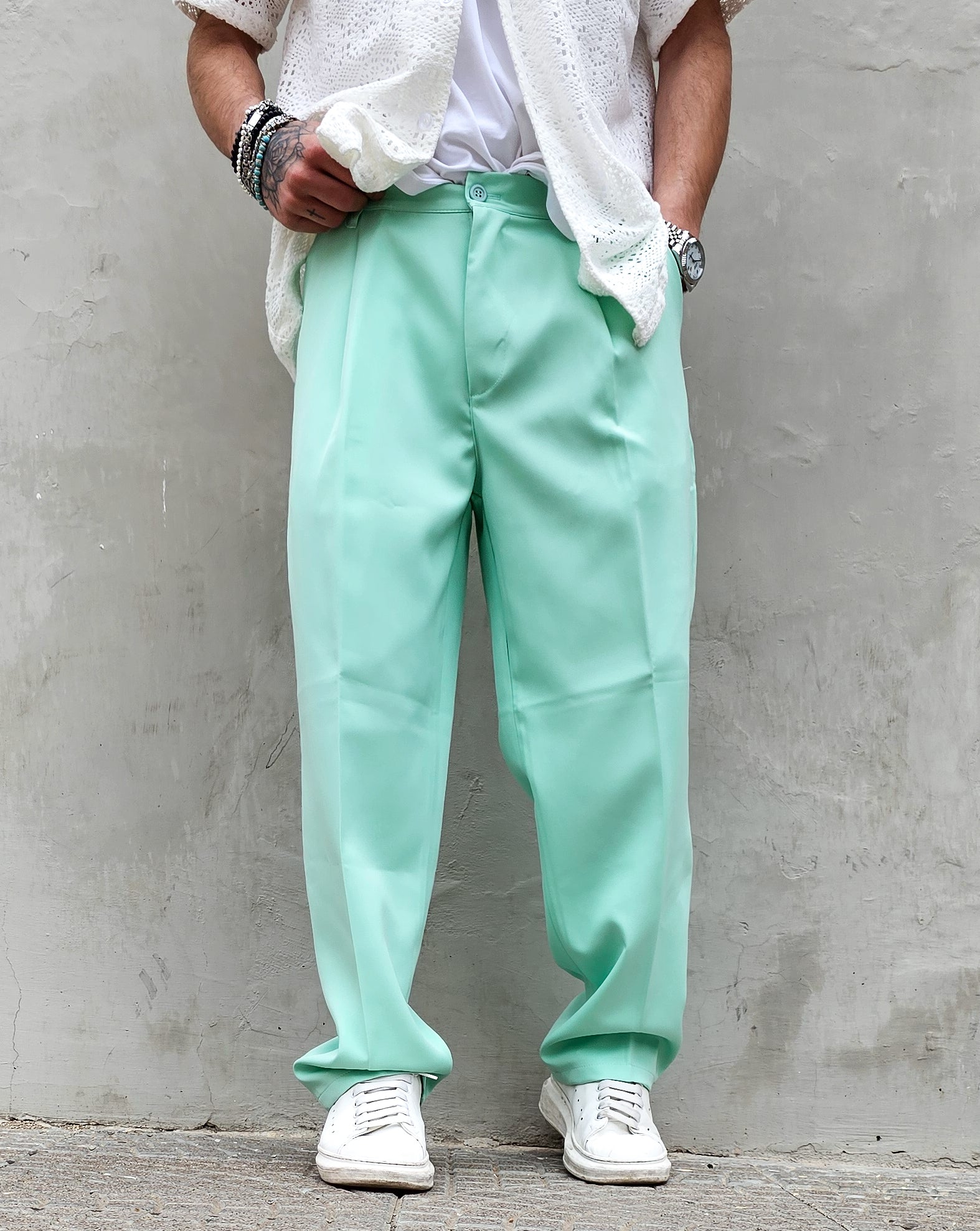 Pantalone Elegante Baggy Fit