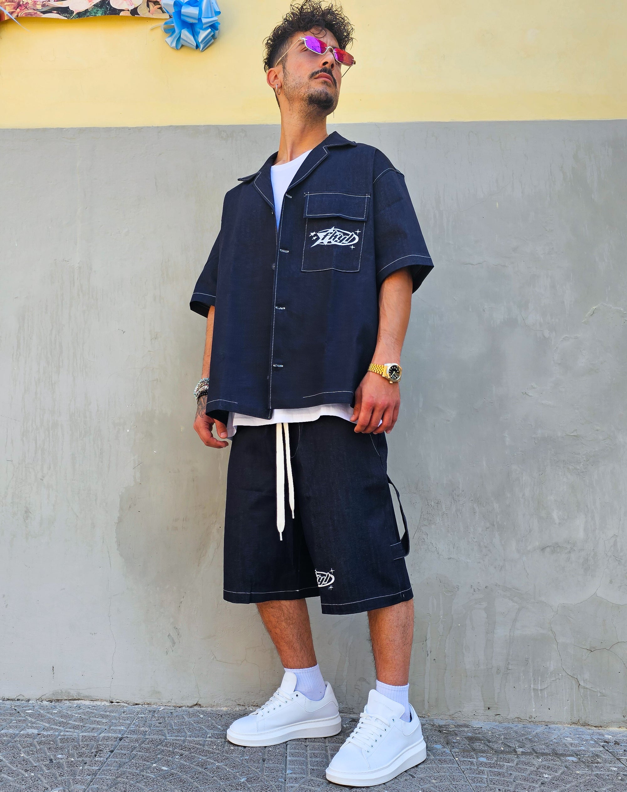 Completo Jeans Fuckyourlife Ricamo
