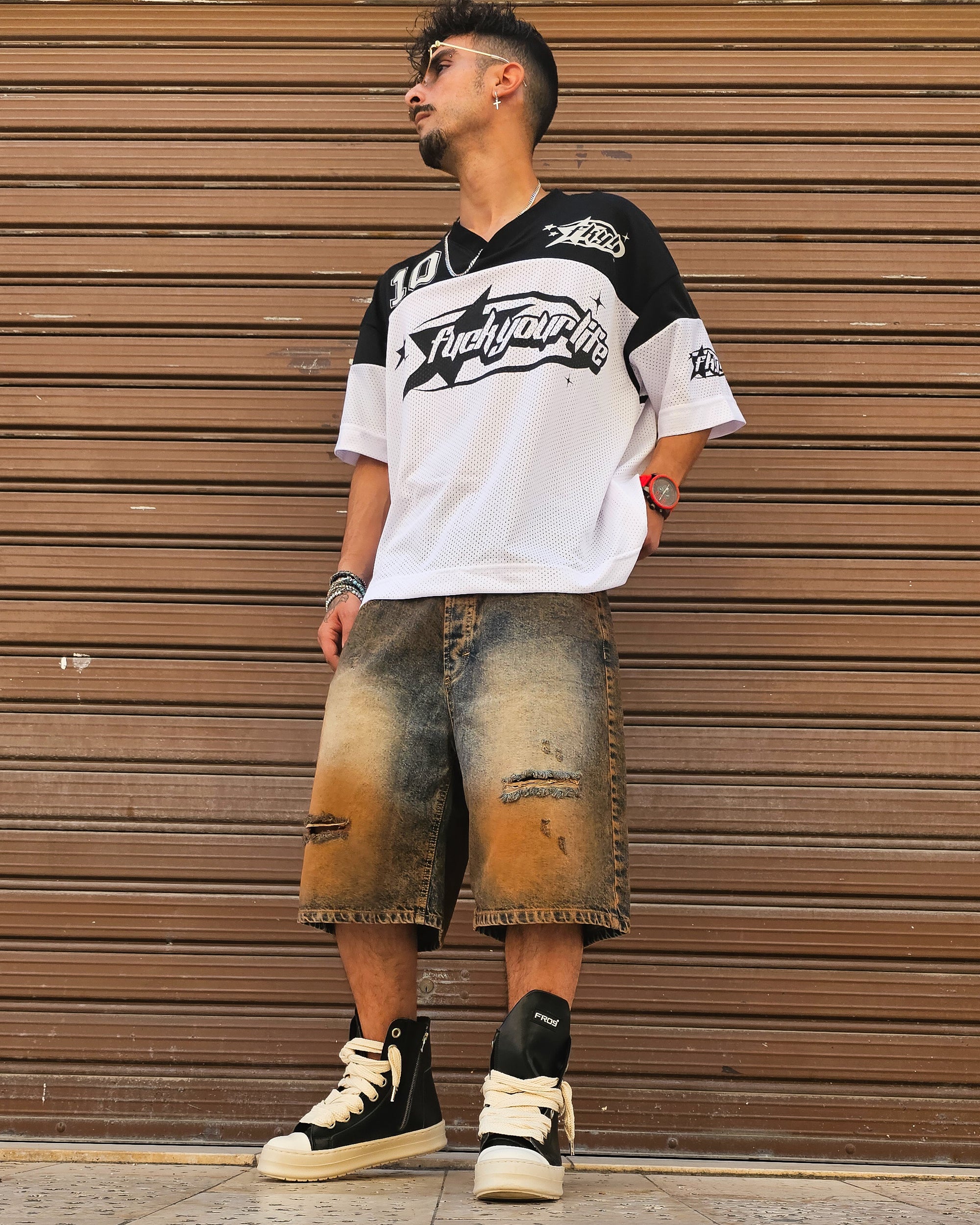 Bermuda Jeans Fuckyourlife Sabbiato