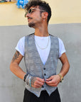 Gilet Scozzese Nero