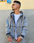 Giacca Jeans Grey Zip