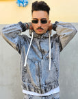 Giacca Jeans Grey Zip