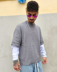 Maglioncino Manica Contrasto