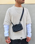 Pochette Uomo Bag Tracolla Rigata