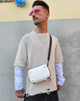 Pochette Uomo Bag Tracolla Bianca