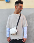 Pochette Uomo Bag Tracolla Bianca