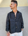 Camicia Oversize Damascata