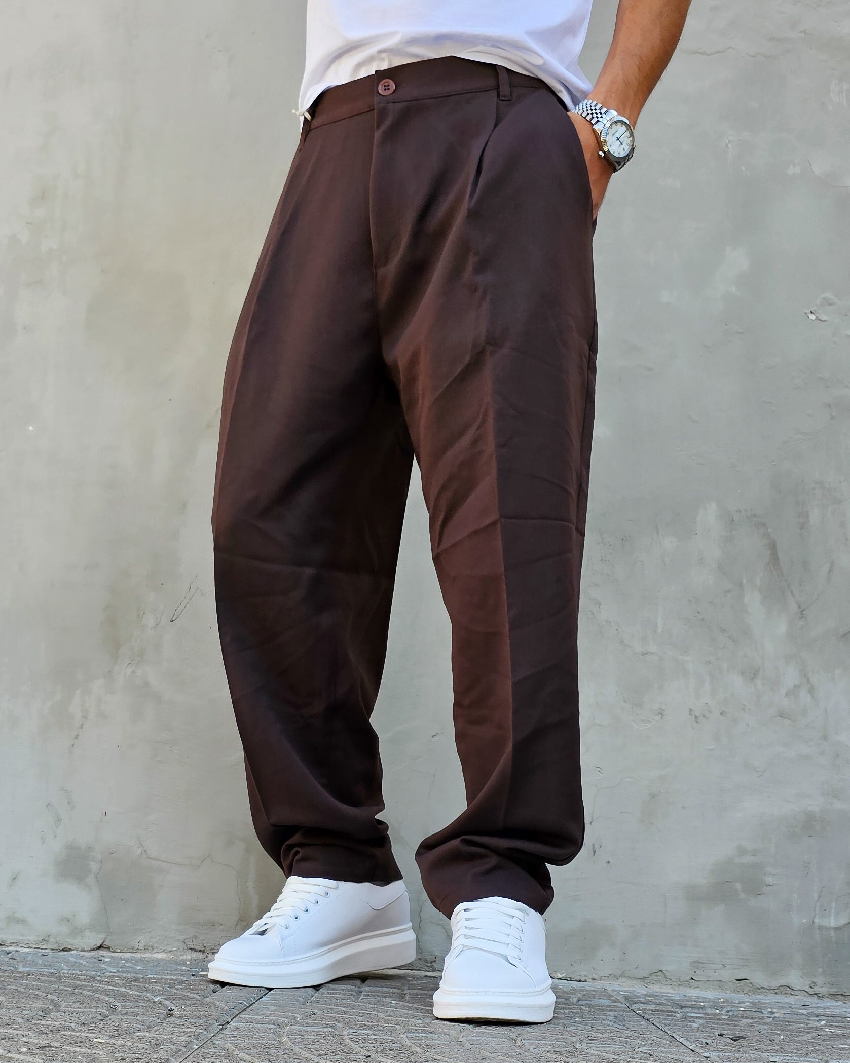 Pantalone Elegante Baggy Fit