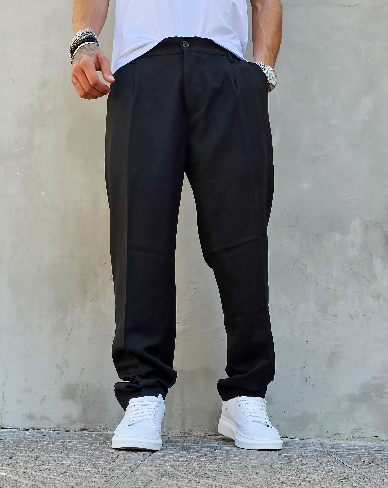 Pantalone Elegante Baggy Fit
