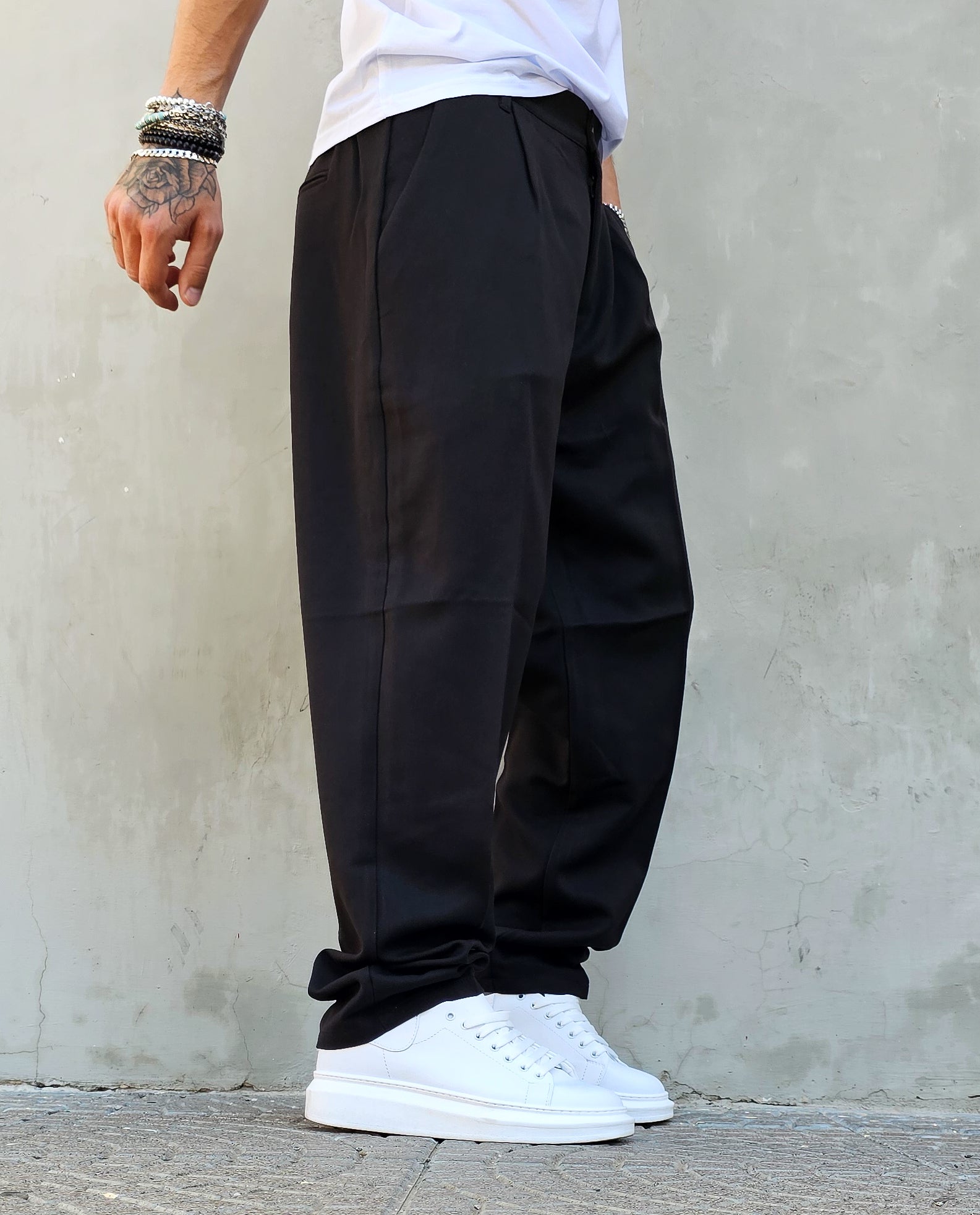 Pantalone Elegante Baggy Fit
