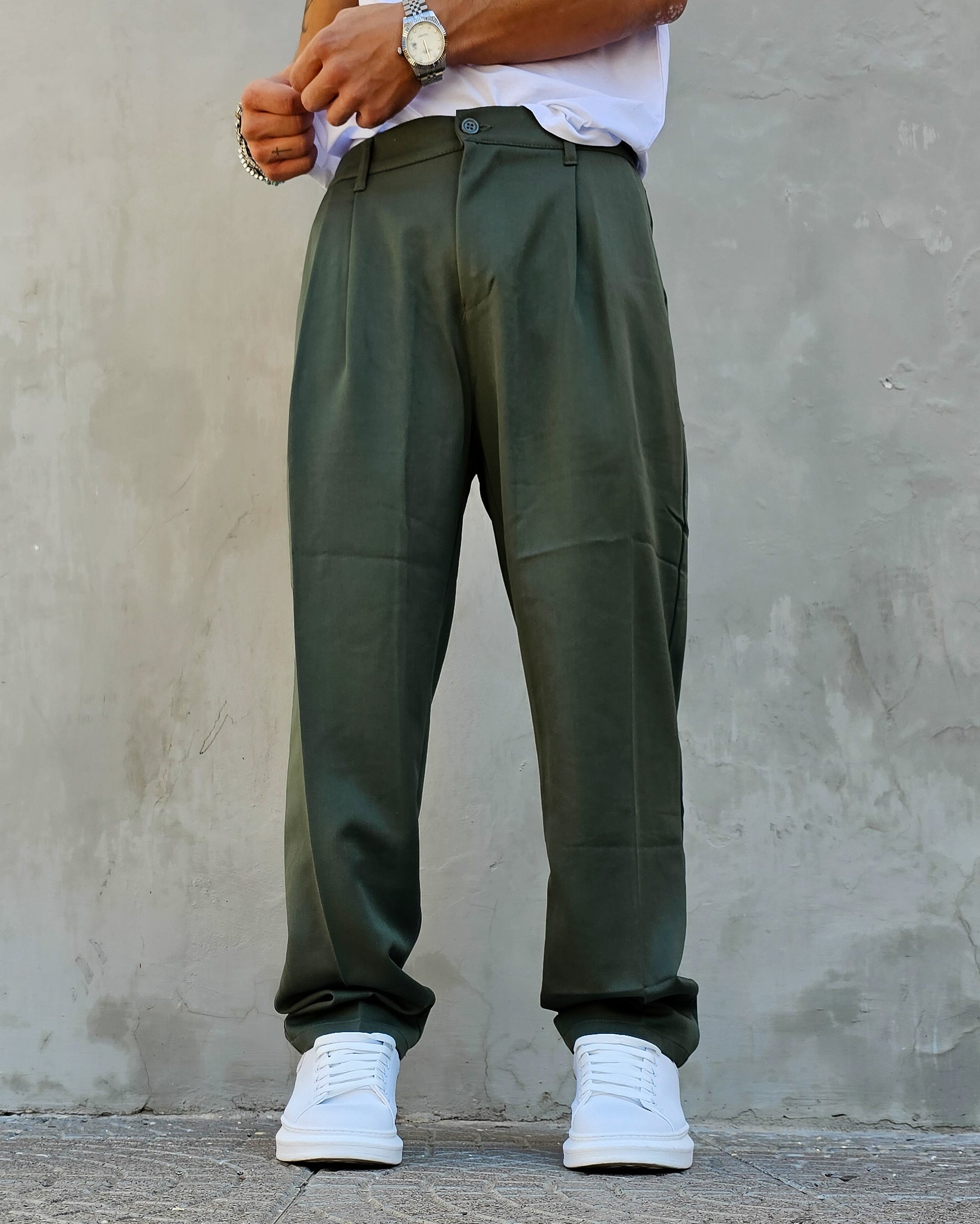 Pantalone Elegante Baggy Fit