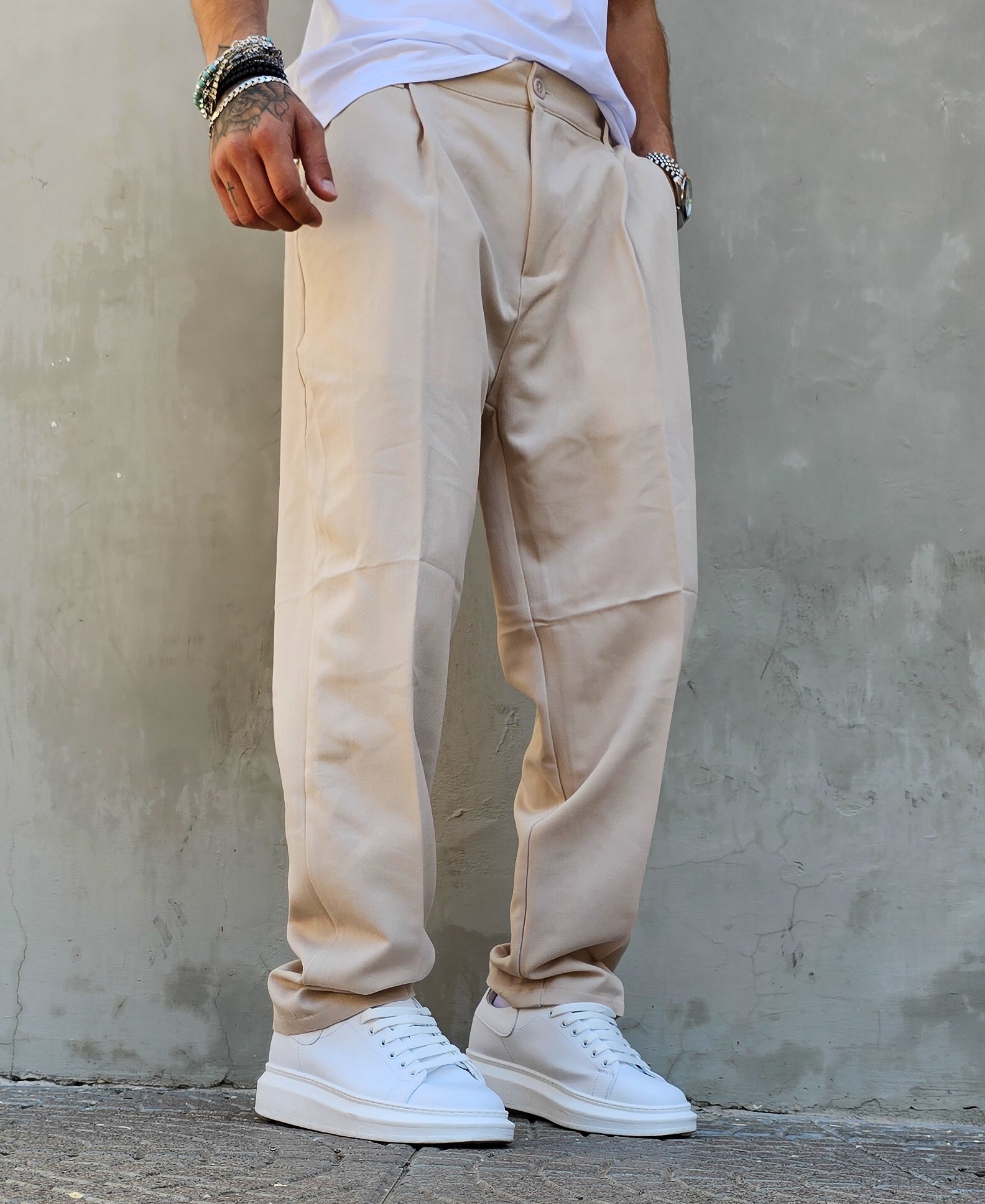 Pantalone Elegante Baggy Fit