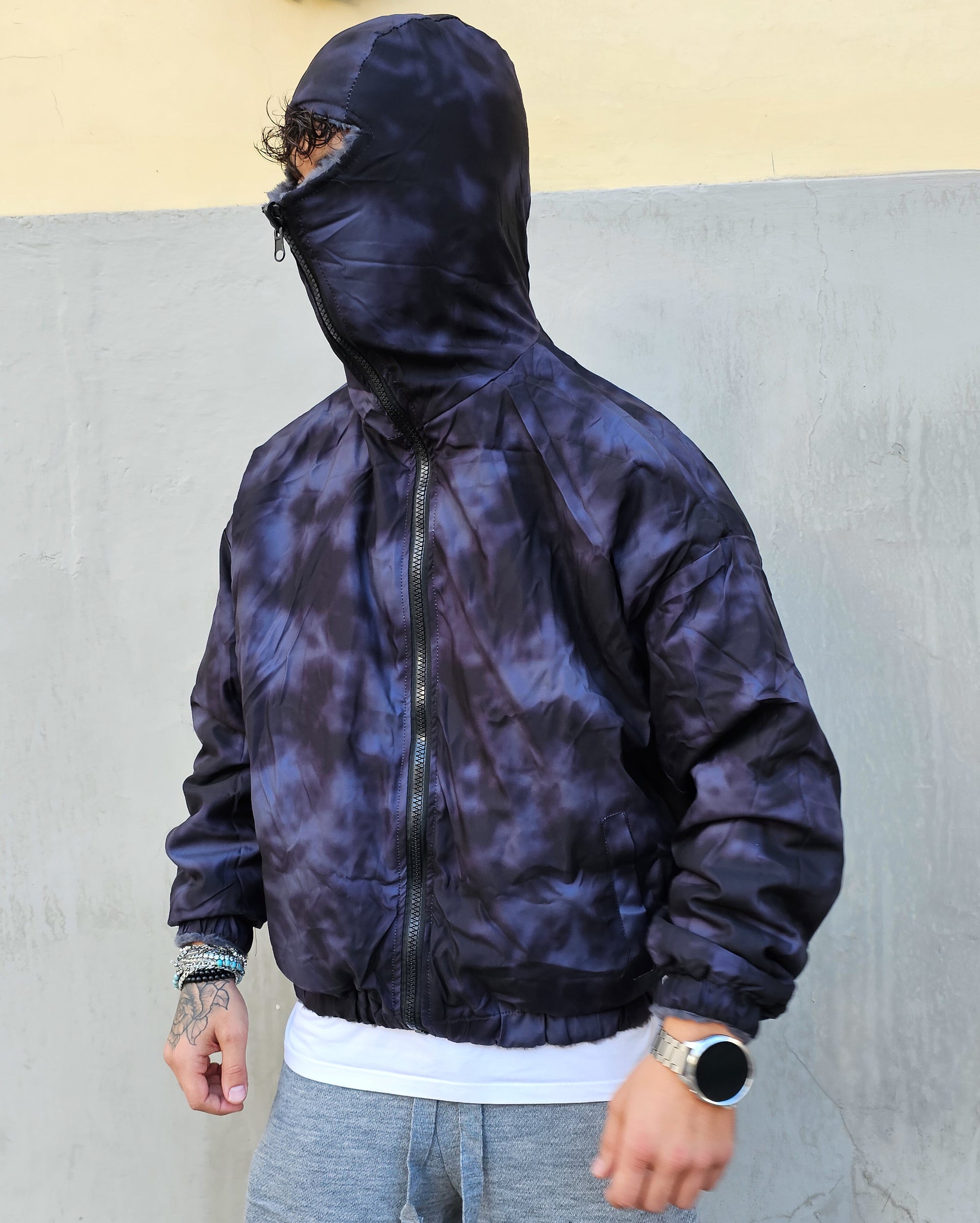 Giubbino Bomber Pelliccia Reversibile