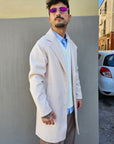 Cappotto Monopetto Panna