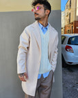 Cappotto Monopetto Panna