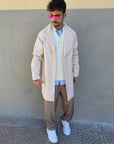Cappotto Monopetto Panna