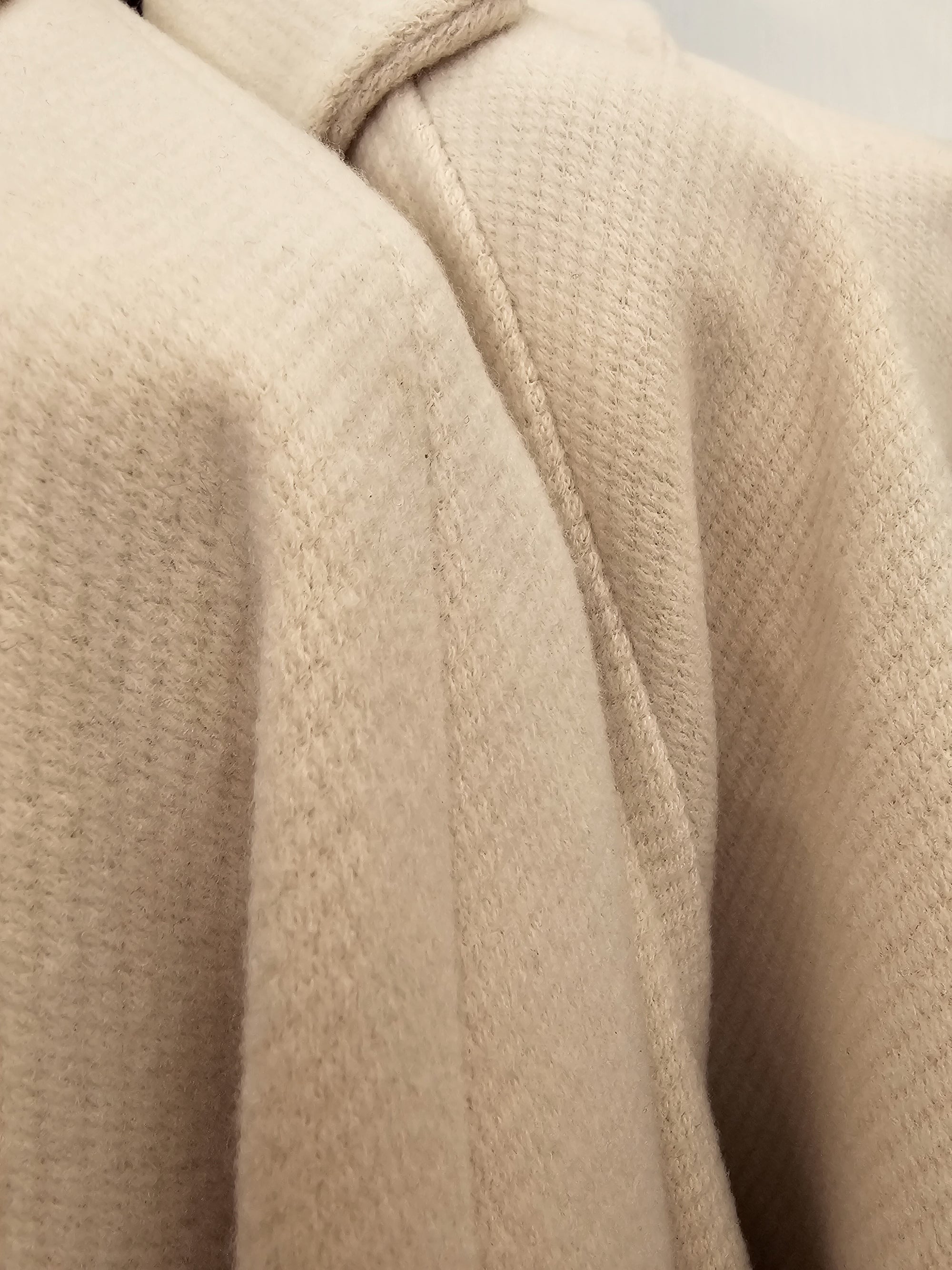 Cappotto Monopetto Panna