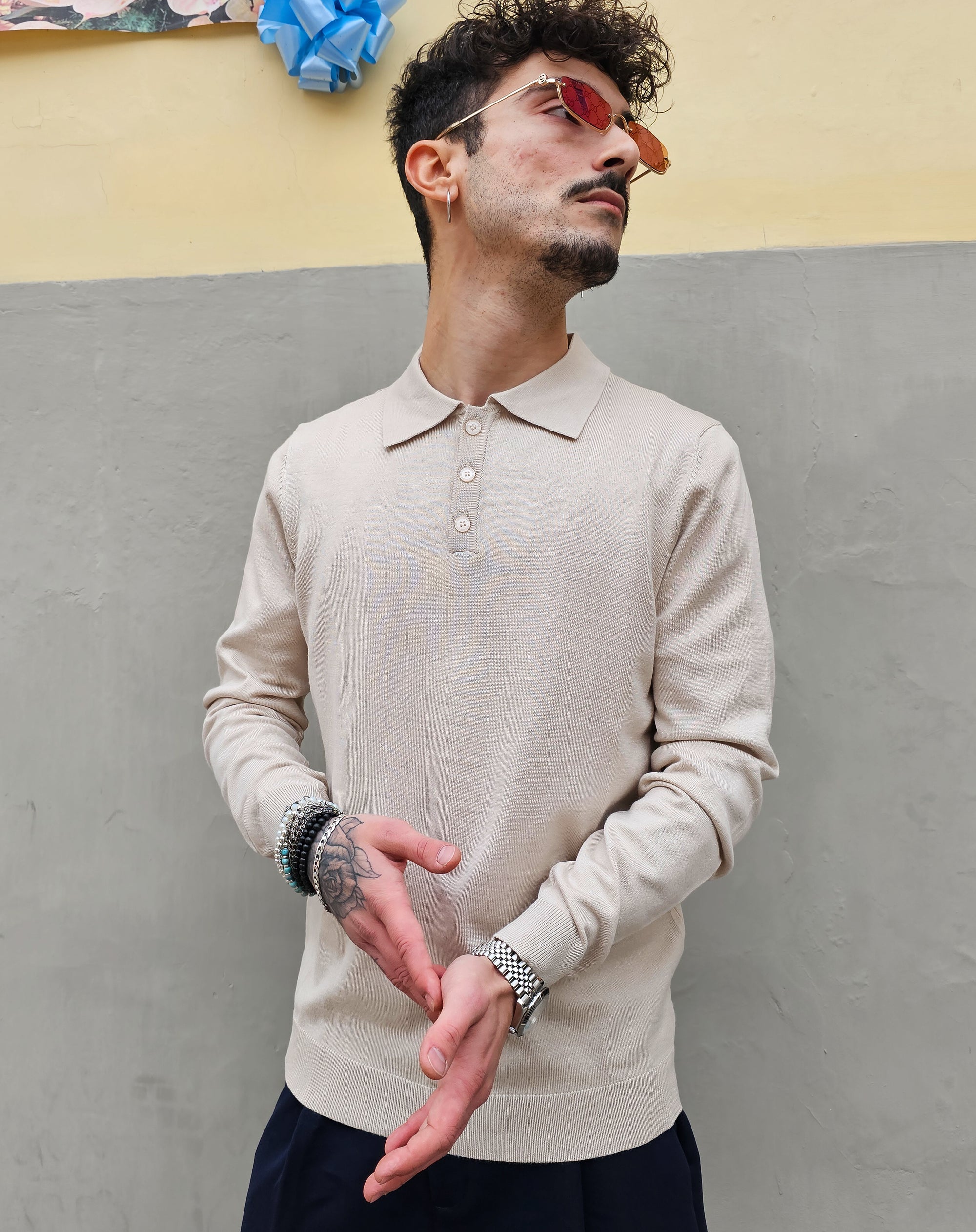 Maglioncino Polo 3 Bottoni