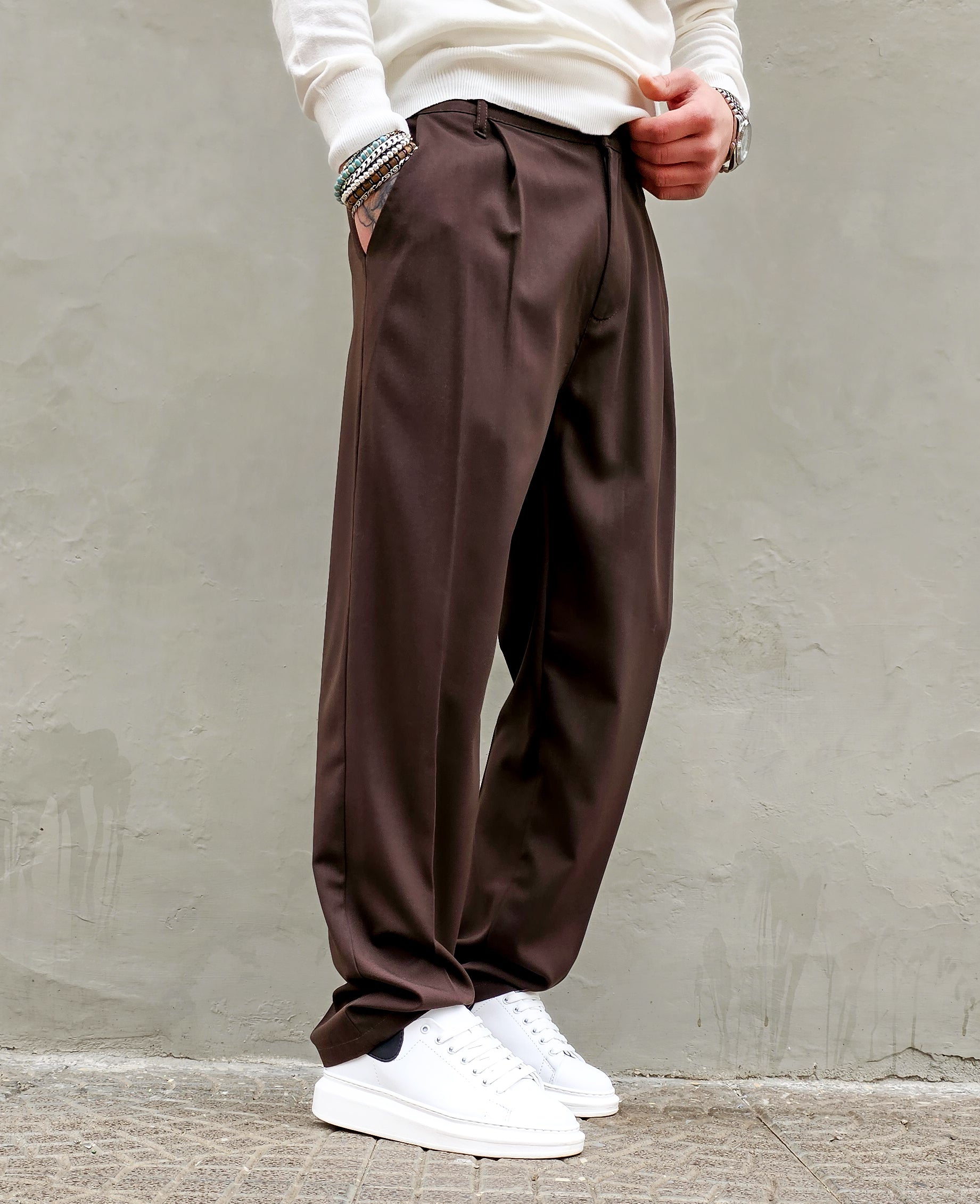 Pantalone Elegante  Primaverile Baggy Fit