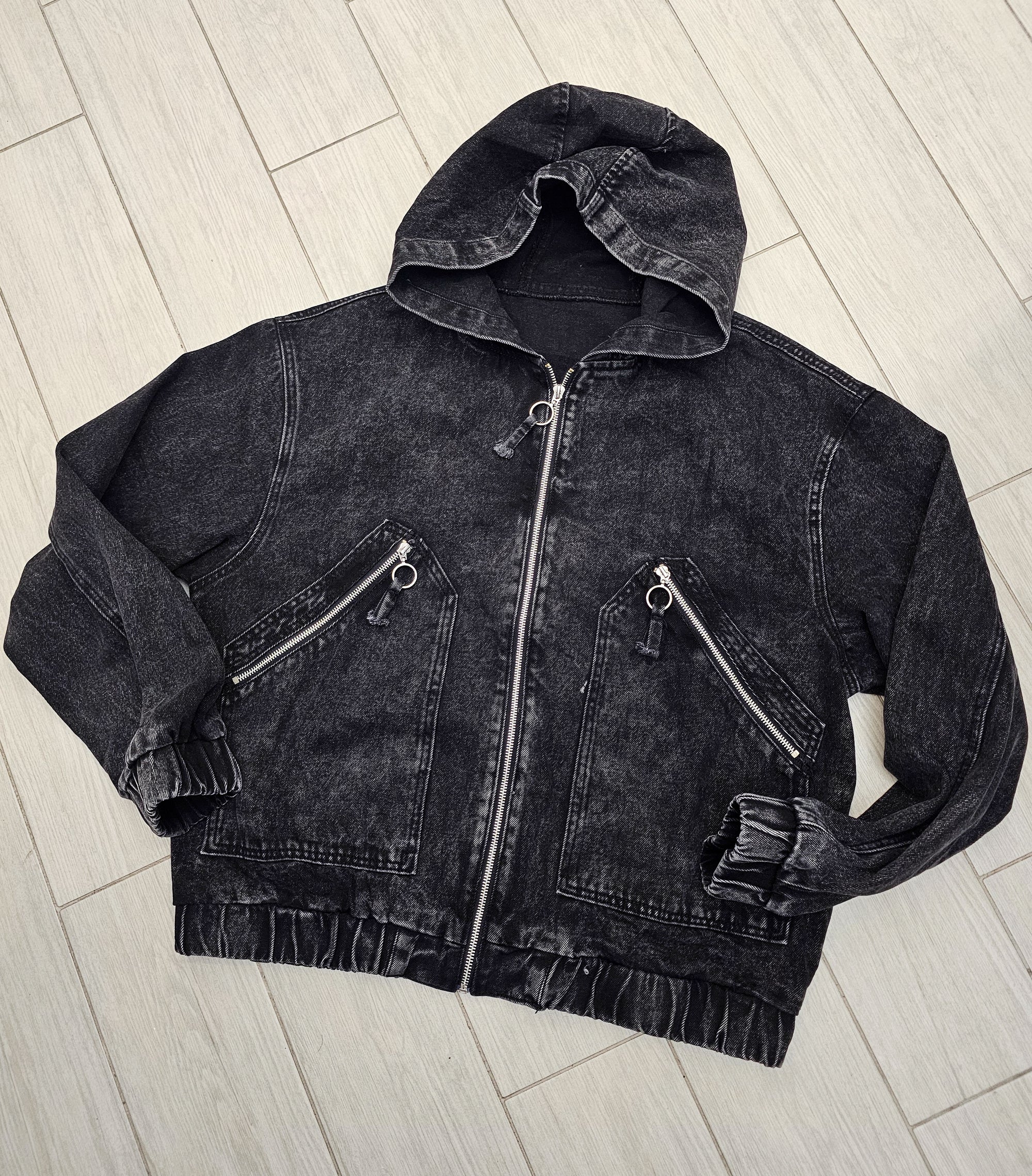 Giacca Di Jeans Dark Grey