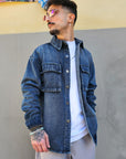 Camicia di jeans semi over blue