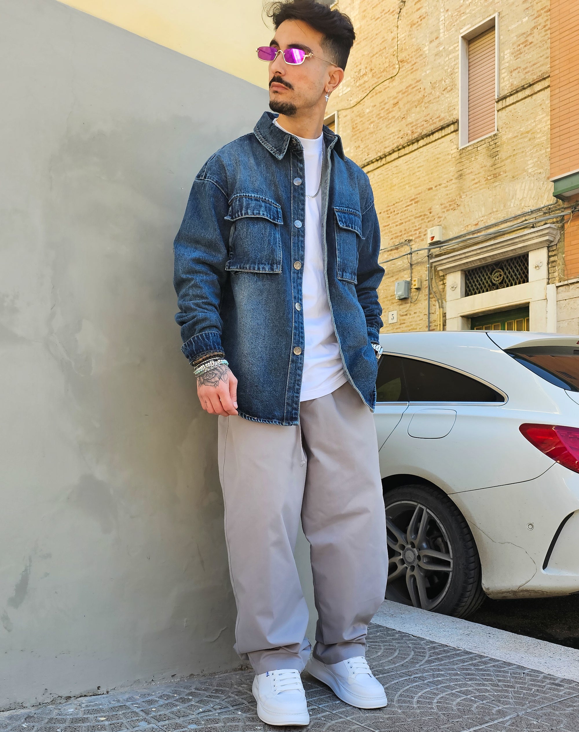 Camicia di jeans semi over blue