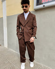 Abito Baggy Doppiopetto 4 Bottoni Testa Di Moro