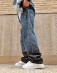 Jeans Baggy Bicolor Marmorizzato