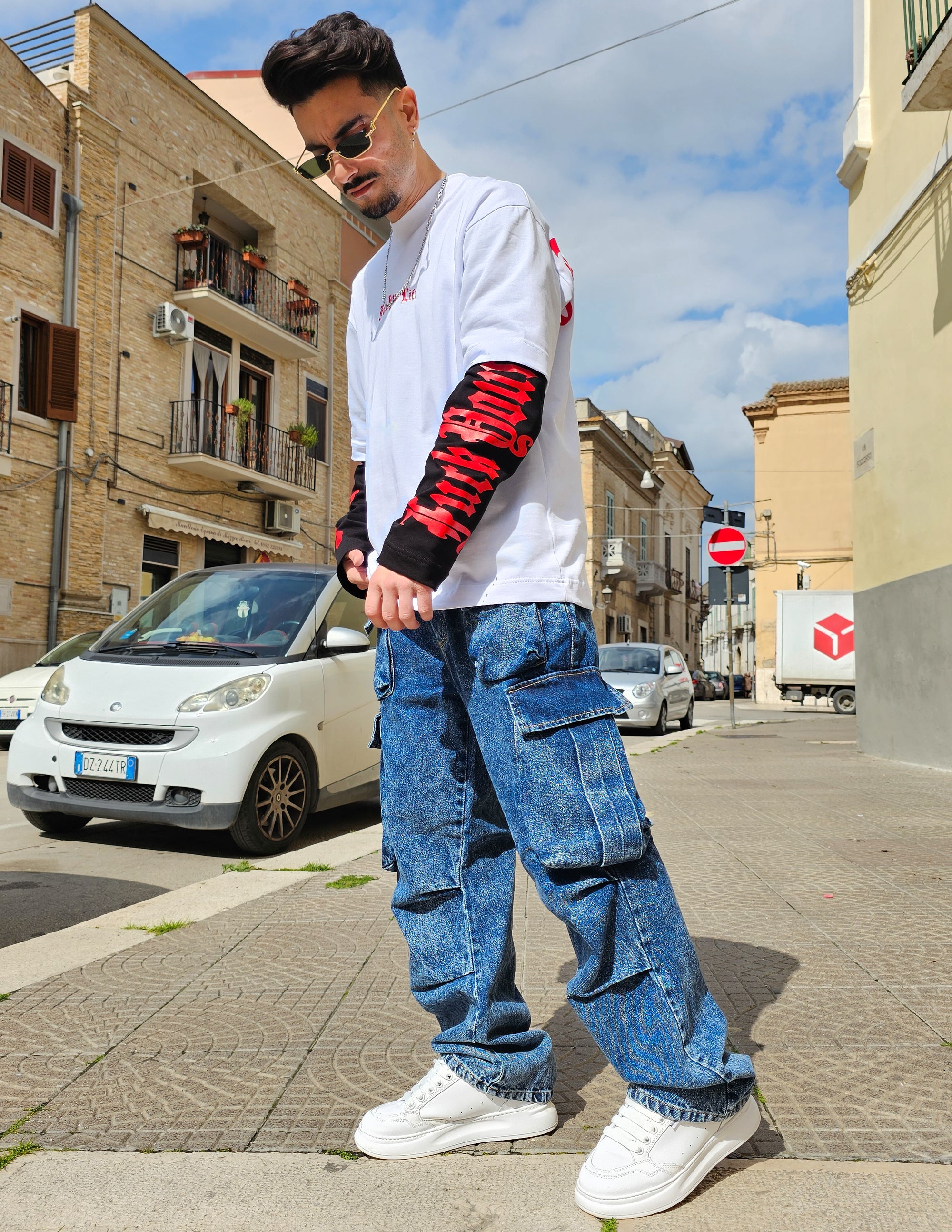 T-shirt  Manica Contrasto Fuckyourlife