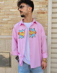 Camicia Rigata Rosa Fantastic