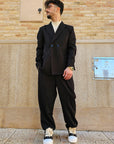 Abito Doppiopetto 4 Bottoni Baggy Fit Nero