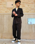 Abito Doppiopetto 4 Bottoni Baggy Fit Nero