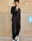 Abito Doppiopetto 4 Bottoni Baggy Fit Nero