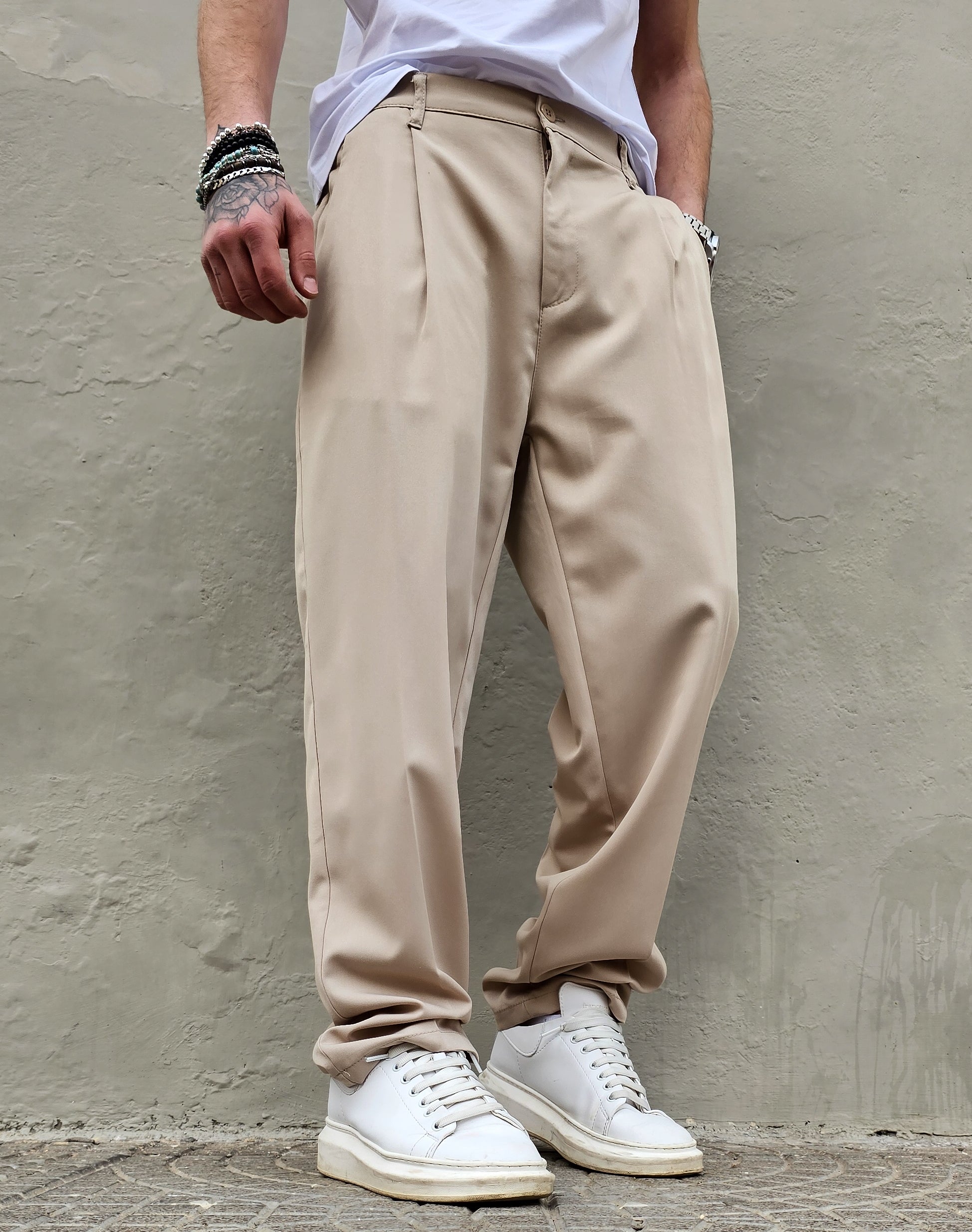 Pantalone Elegante  Primaverile Baggy Fit