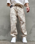Jeans Marmorizzato Beige Baggy