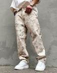 Jeans Marmorizzato Beige Baggy