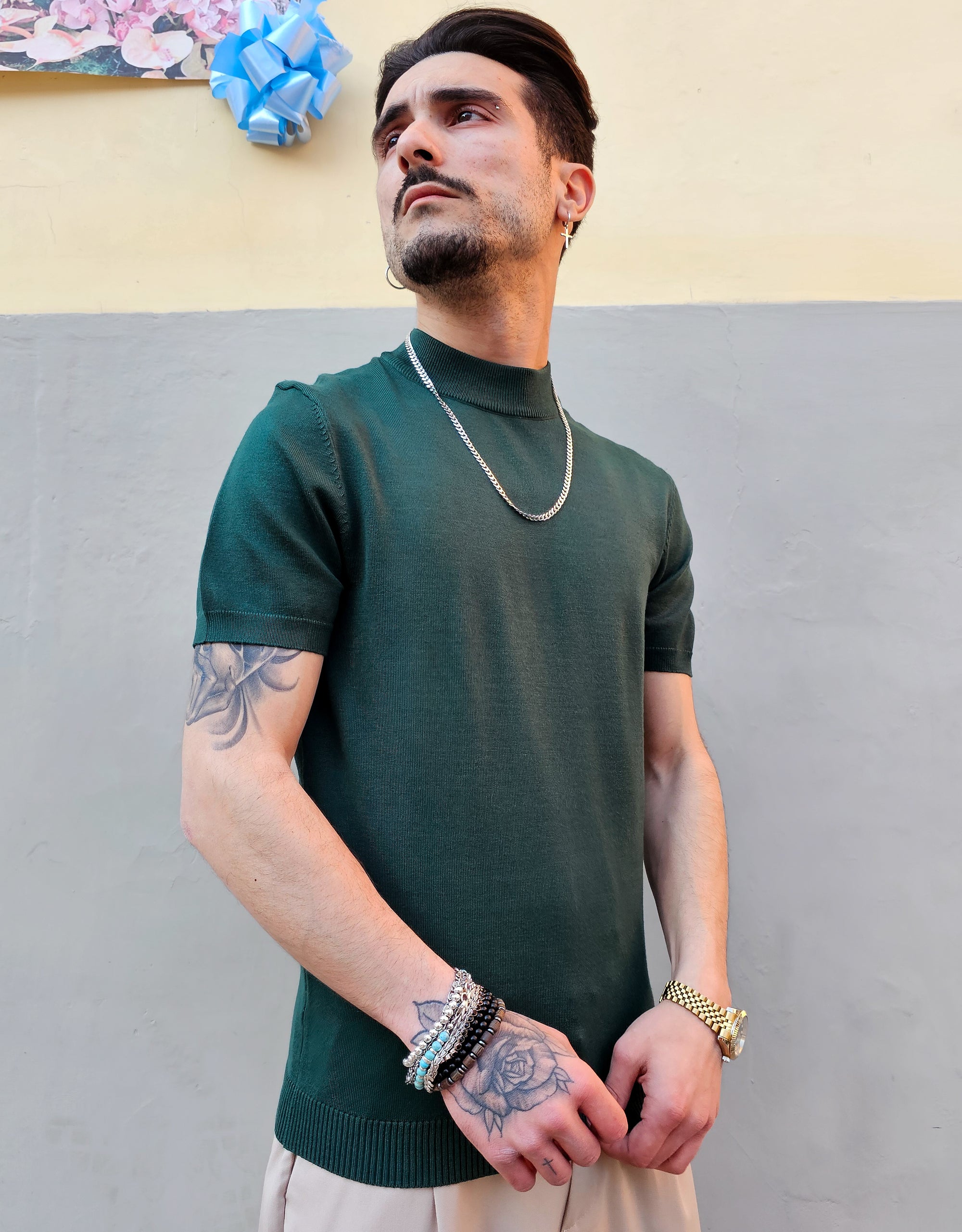 T-shirt  Mezzo Collo In Filo