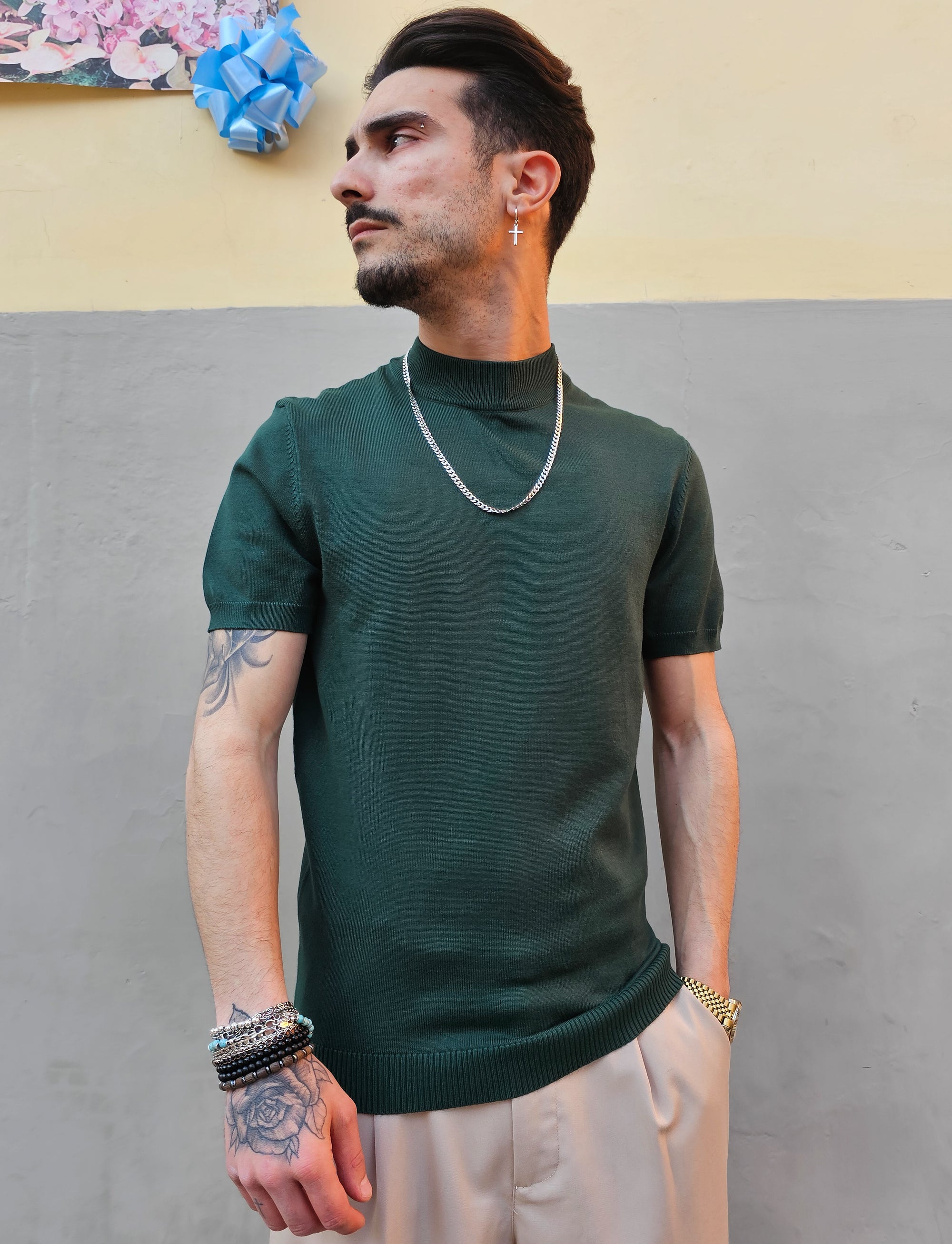 T-shirt  Mezzo Collo In Filo
