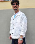 Giacca Di Jeans Microforata