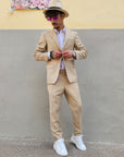 Abito Monopetto Tramato Beige