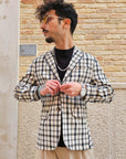 Giacca Monopetto Sabbia Scozzese