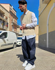 T-shirt Gilet Smanicato In Filo