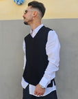 T-shirt Gilet Smanicato In Filo