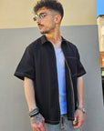 Camicia Zip Semi Over