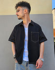 Camicia Zip Semi Over