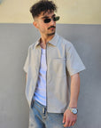Camicia Zip Semi Over